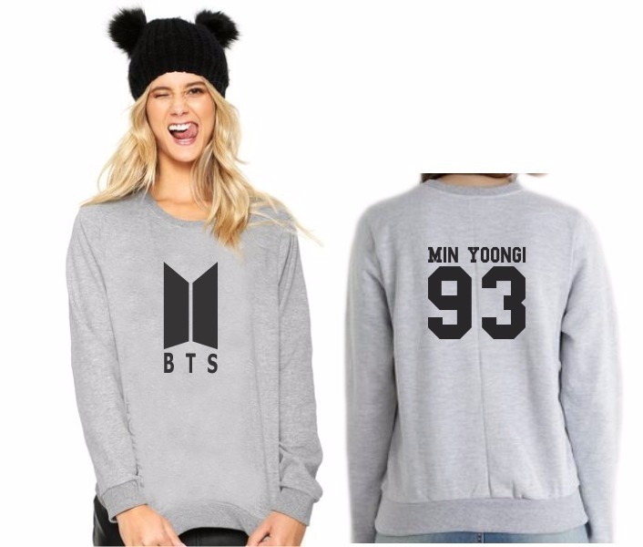 Blusa Moletom Gola Redonda Bts Army Nova Logo Min Yoongi 93 - R$ 90,00 em Mercado Livre