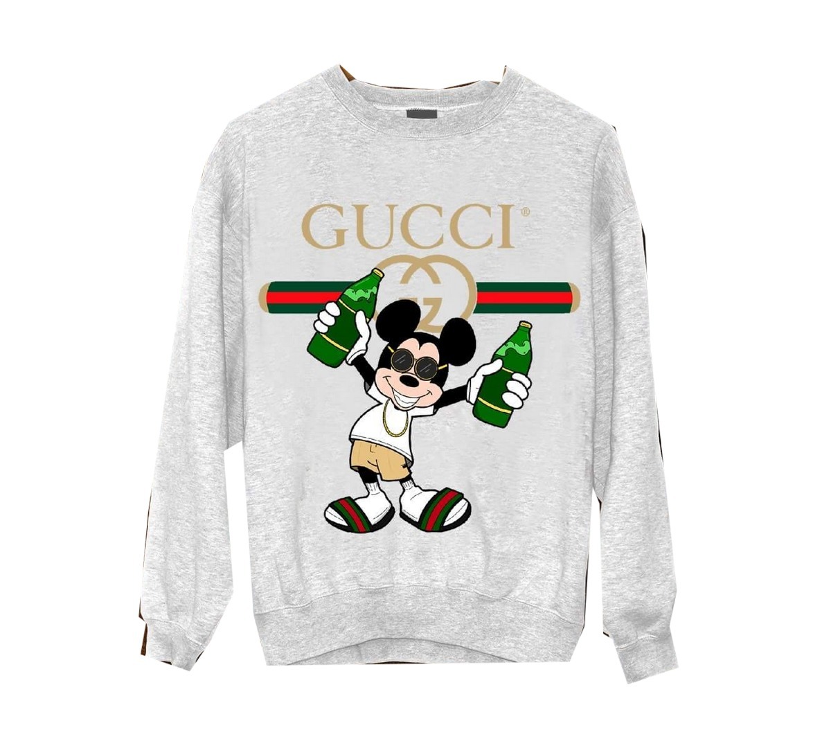 Download Blusa Moletom Gola Redonda Champagne Mickey Mouse Gucci ...