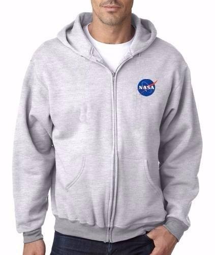 Blusa Moletom Nasa Com Zíper E Capuz Masculino E Feminino - R$ 120,00 em Mercado Livre