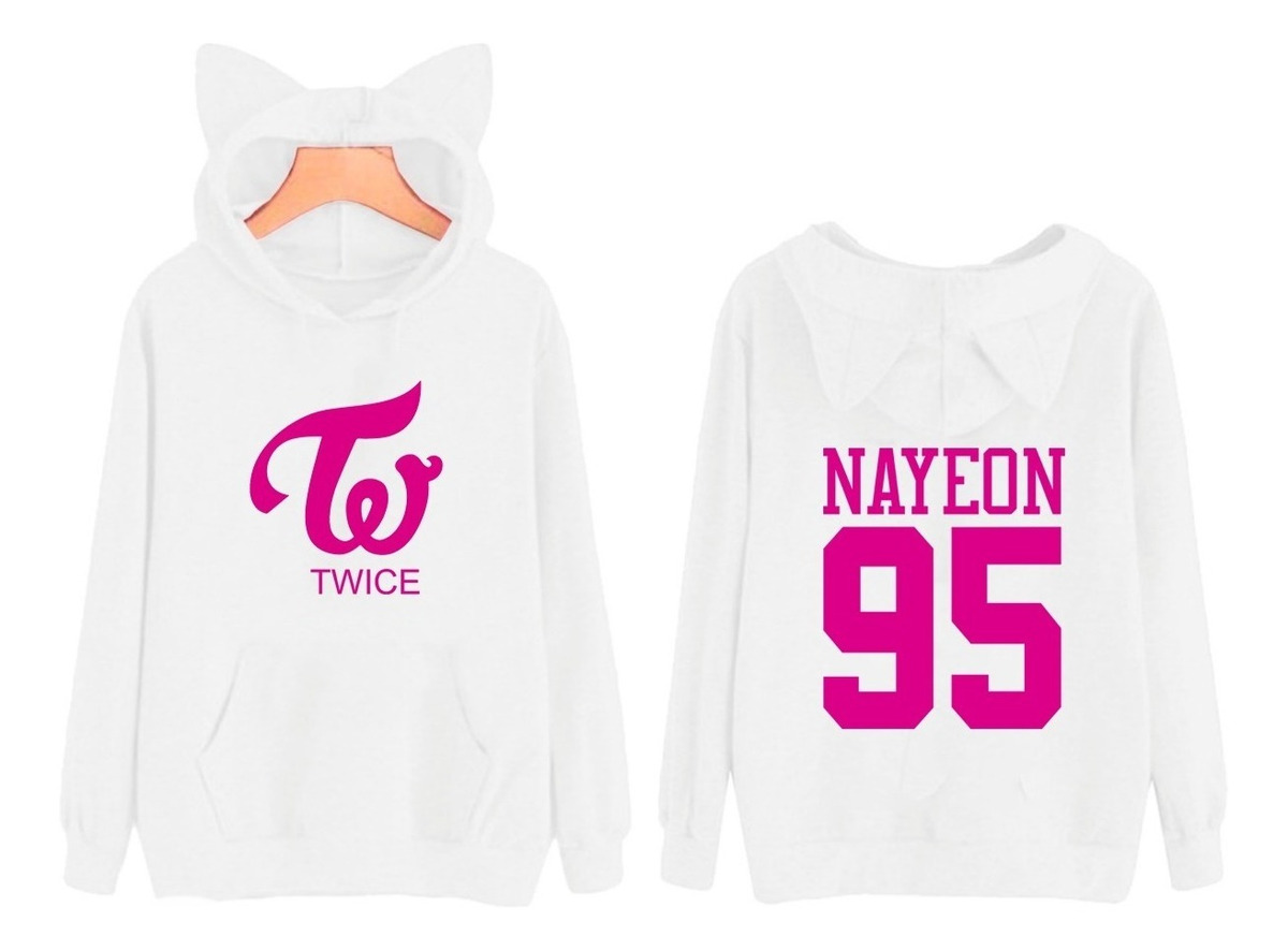 Blusa Moletom Twice Kpop Nayeon 95 Integrantes Bts Orelhinha - R$ 99,90 em Mercado Livre