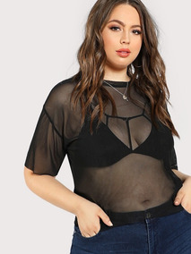blusa malla negra