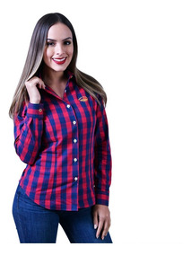 blusa a cuadros mujer