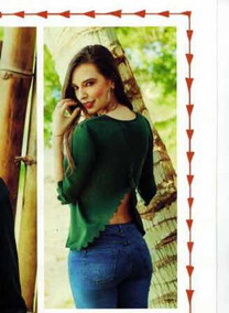 blusa verde botella
