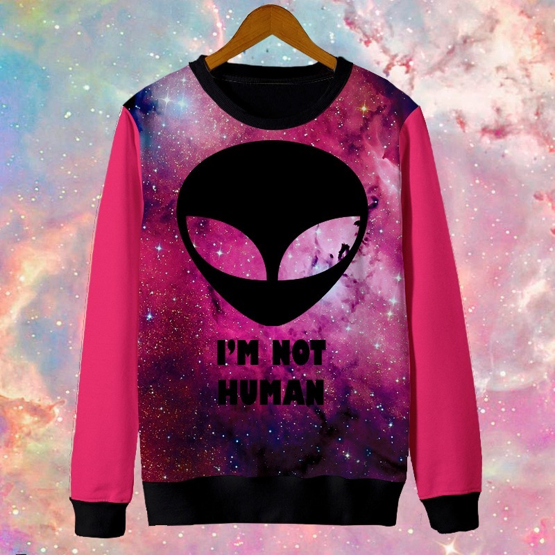 blusa de moletom galaxia