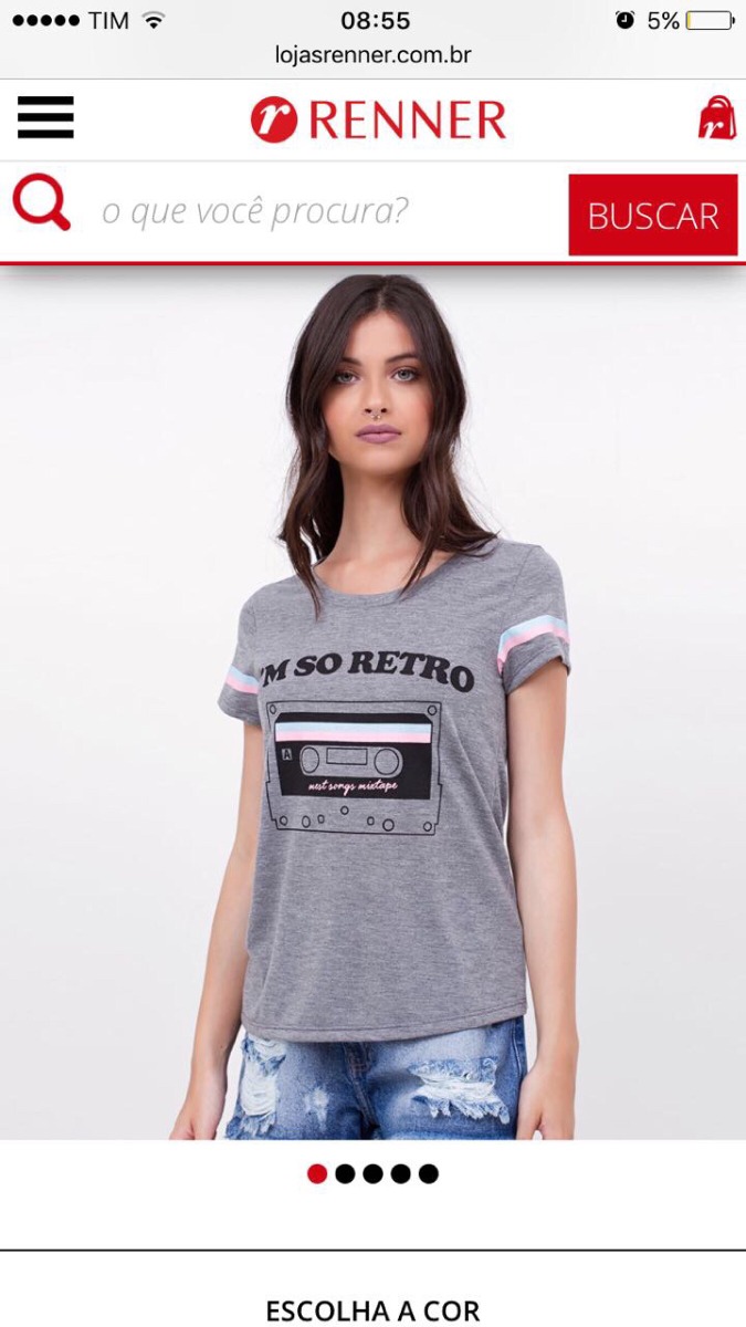 t shirt renner feminina