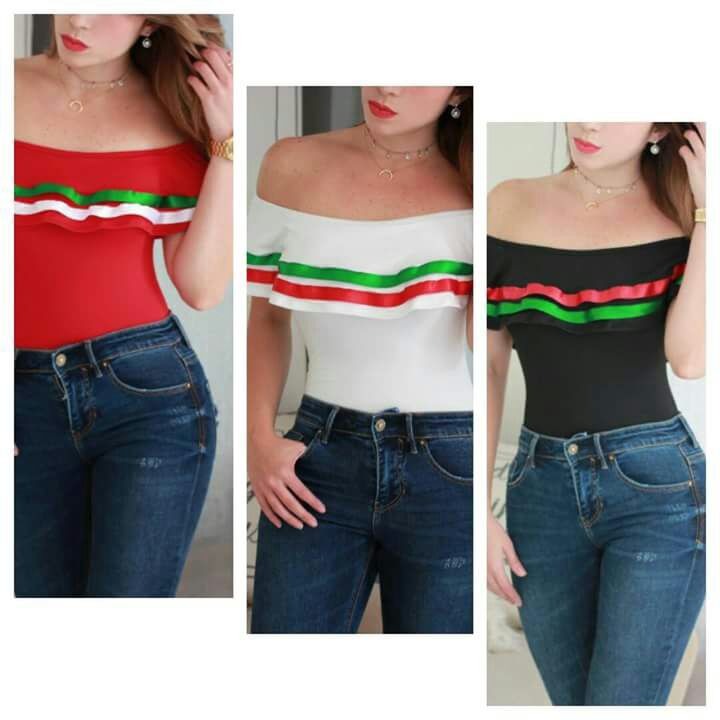 Conjunto de blusas para fiestas patrias mexicanas