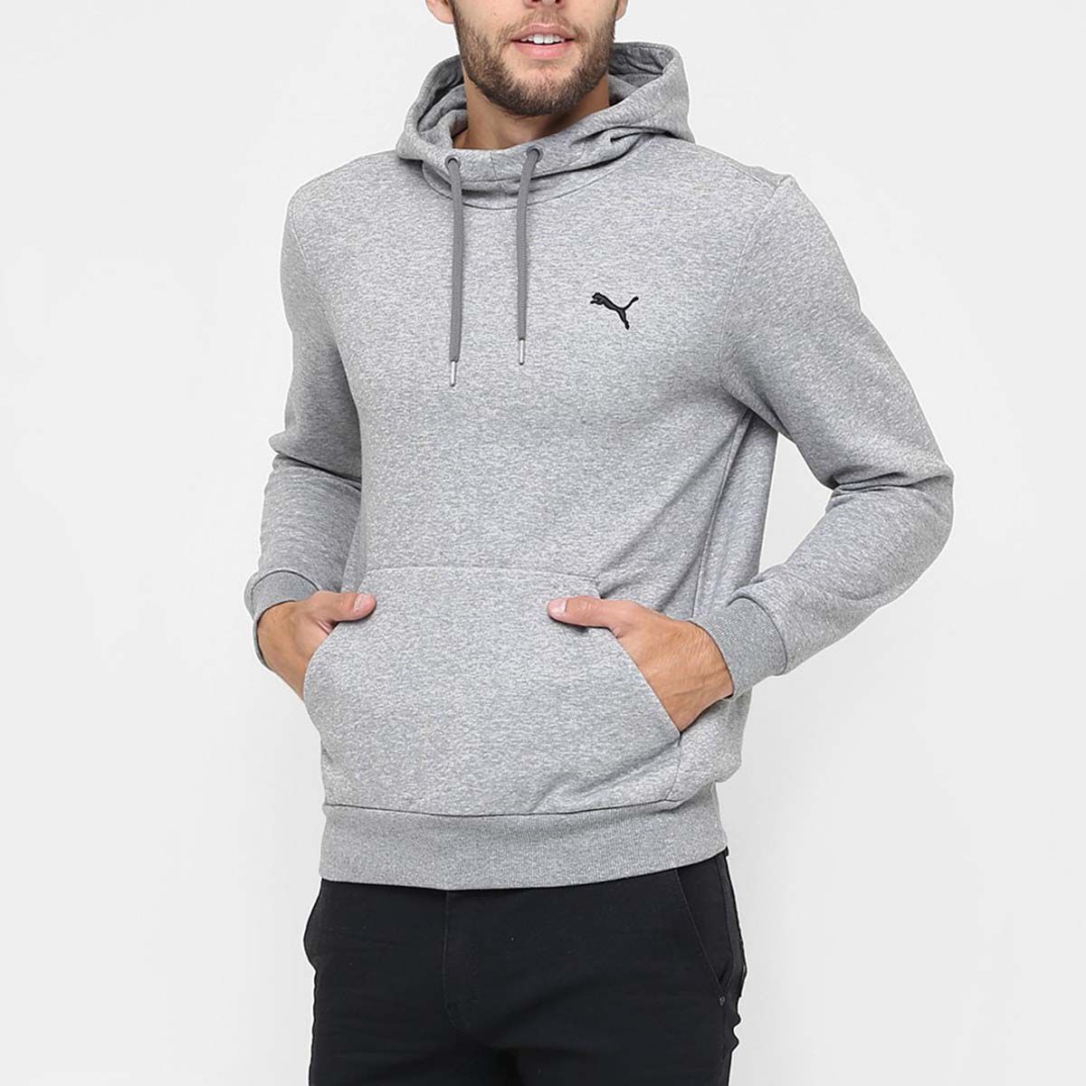 STIGLI LOJA | Blusão Moletom Flanelado Puma Essentials Hoody C/ Capuz+ Nf - R$ 199,90