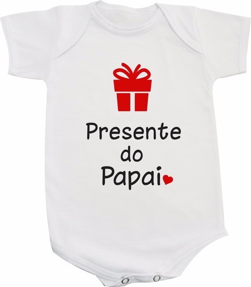 Body De Bebê Divertido Frases Presente Do Papai R 2550 Em