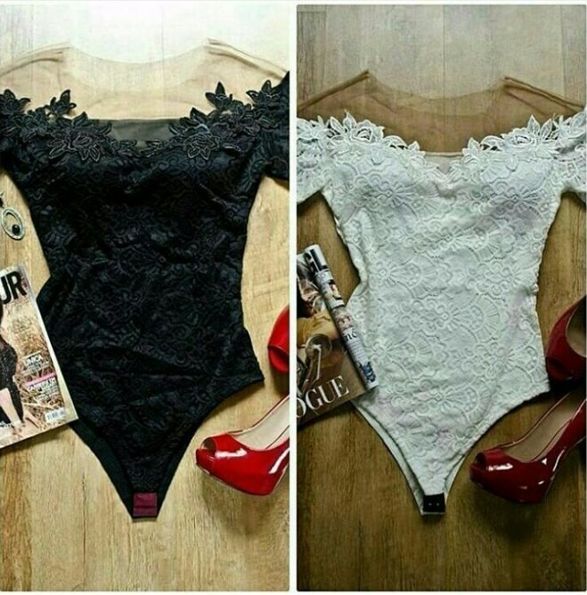 Body feminino renda