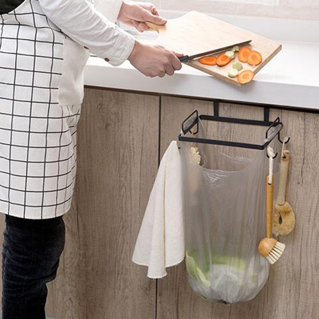Gabinete De Hierro Bastidor De Basura Cocina Bastidor De Basura Bolsa De Pl/ástico Contenedor De Basura Soporte De Almacenamiento