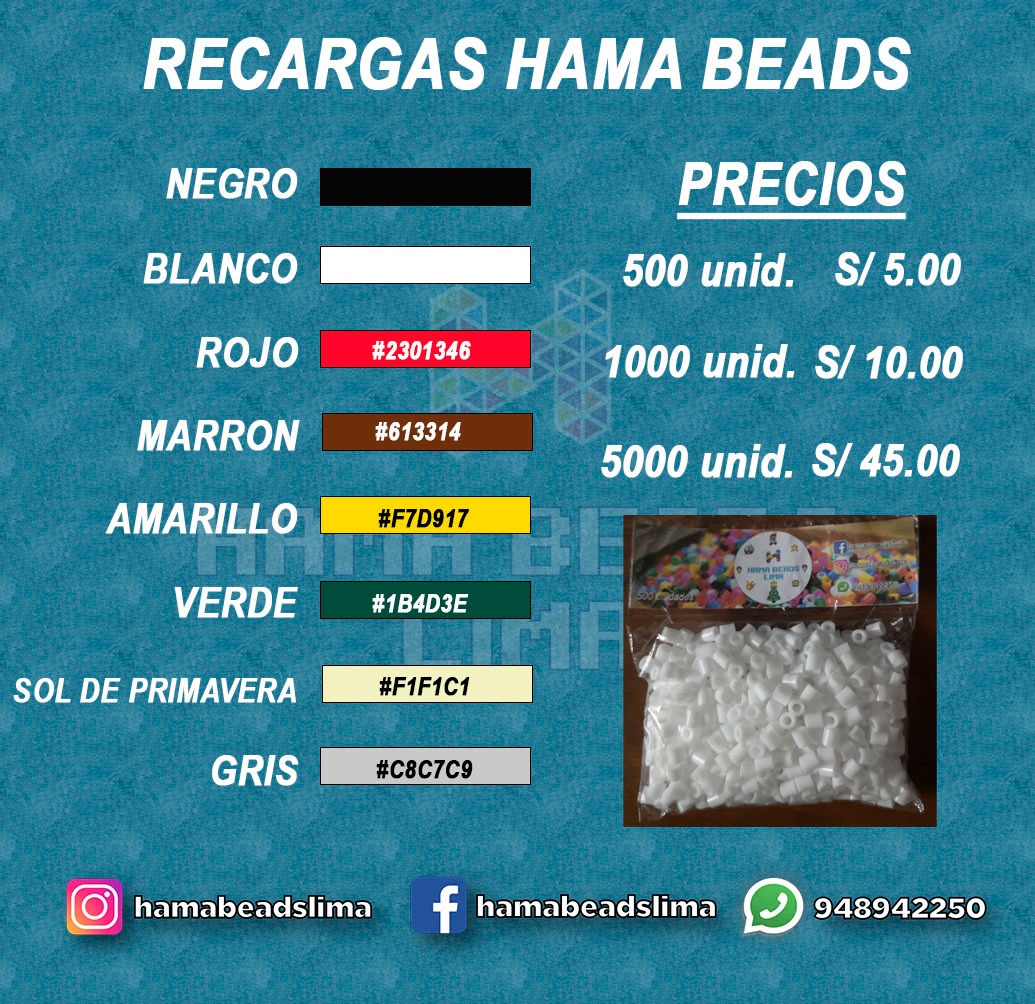 Bolsa De Hama Beads Midis 5mm Promoción 500 Unidades - roblox logo perler beads get robux site