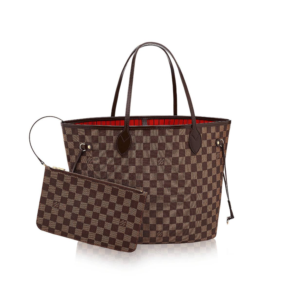 Louis Vuitton NEVERFULL MM MONOGRAM Brown Leather ref.89438 - Joli Closet
