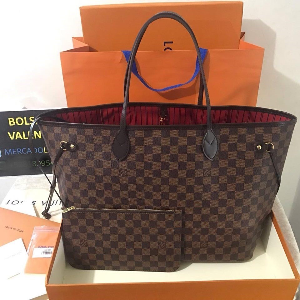 Bolsas Louis Vuitton Neverfull Gm Ebene Caja Original Lv Ch - $ 9,599.00 en Mercado Libre