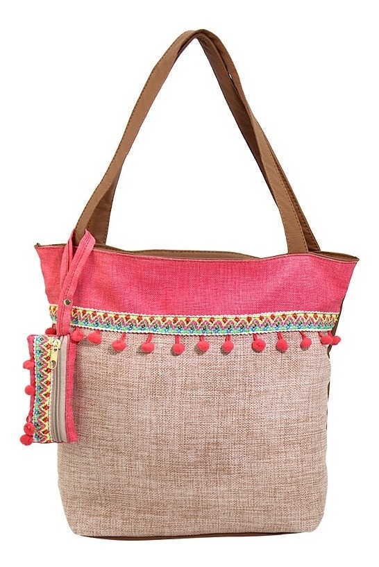 Bolsas De Yute Mayoreo Bolso Con Monedero Mod2087 Yute Mayoreo Fabricante Bolsos - $ 159.00 en
