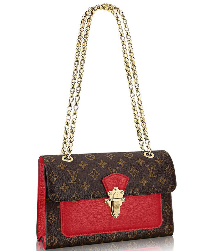 Bolso Louis Vuitton Detalle En Rojo Con Cadena - $ 3,200.00 en Mercado Libre