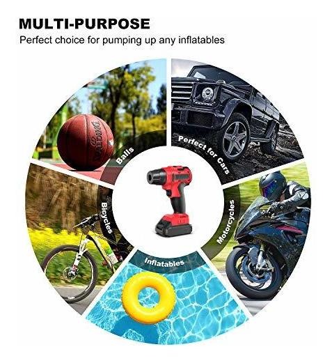 Bomba Portátil De Pelotas Neumático Llantas Gomas De Bicicletas Botes Inflables