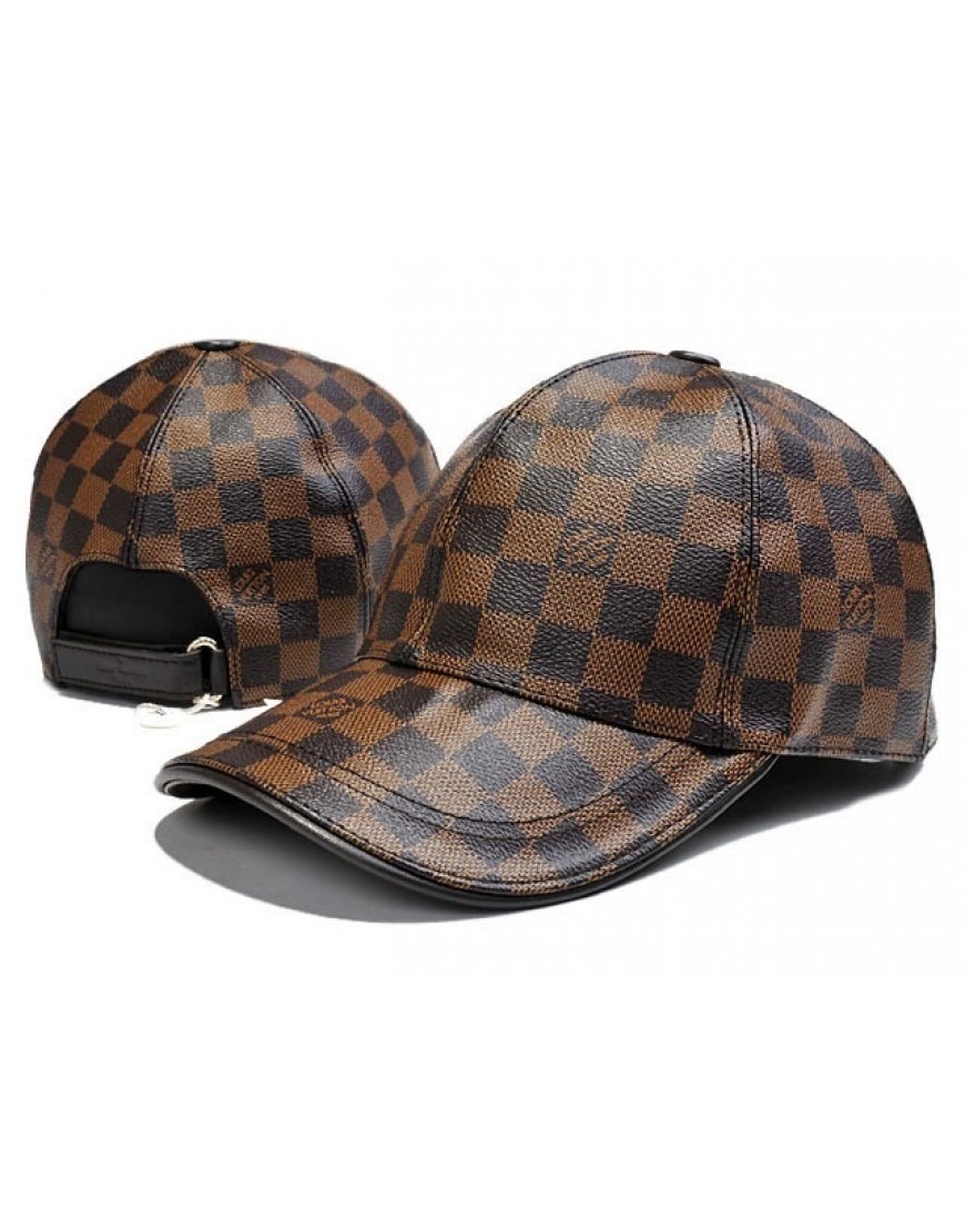 Boné Louis Vuitton Marrom Couro + Frete Grátis - R$ 299,99 em Mercado Livre