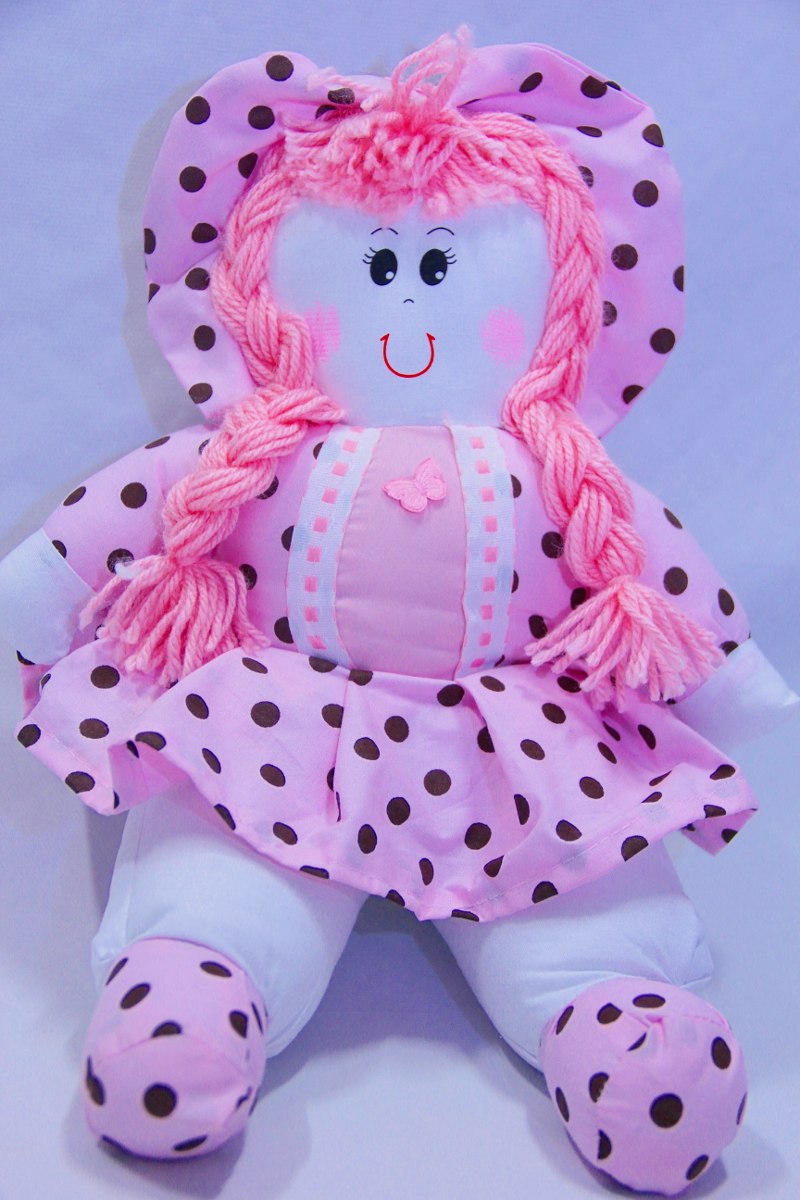 Modelo De Boneca De Pano Boneca De Pano 35cm,decoração,festa,chá De Bebê,lembrança - R$ 22,49 em