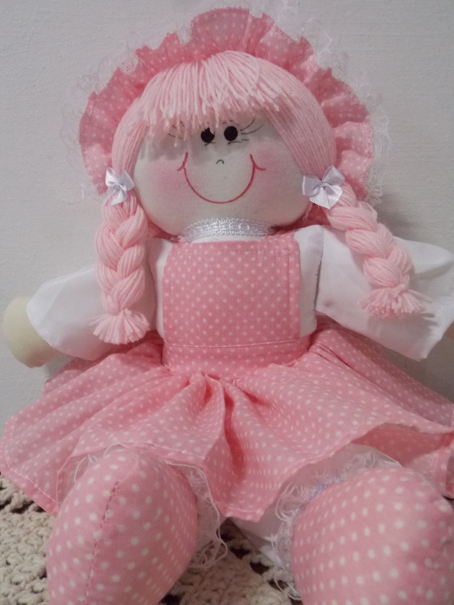 Modelo De Boneca De Pano Boneca De Pano Patricia 43 Cm, Decoração,festas,aniversário - R$ 65,00