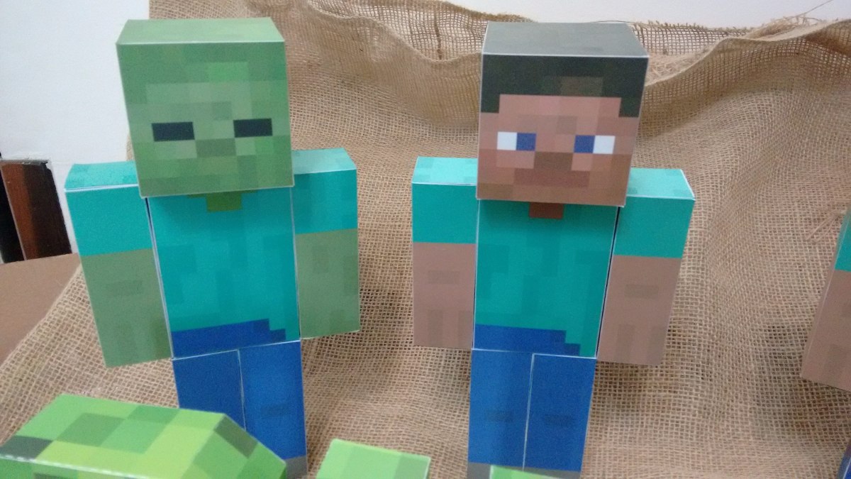 boneco zumbi minecraft r 28 00 em mercado livre
