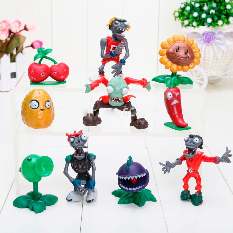 bonecos plants vs zombies plantas vs zumbis 10 peças r 119 50 em