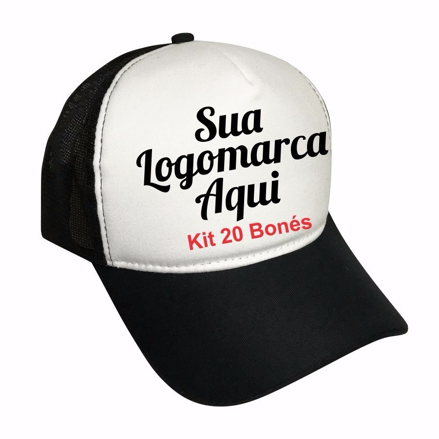 bonés personalizados kit 20