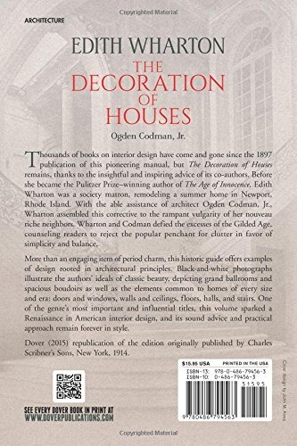 Book The Decoration Of Houses Dover Architecture Ed