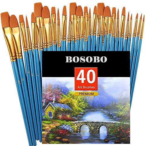 10 piezas cepillos de Artista Pintura Cepillo Conjunto Plana /& señaló diferente tamaño y longitud
