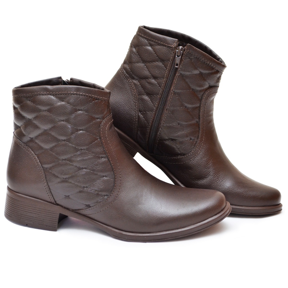 Bota Botina Montaria Feminina 100% Couro Promoção Inverno - R$ 109,99 em Mercado Livre
