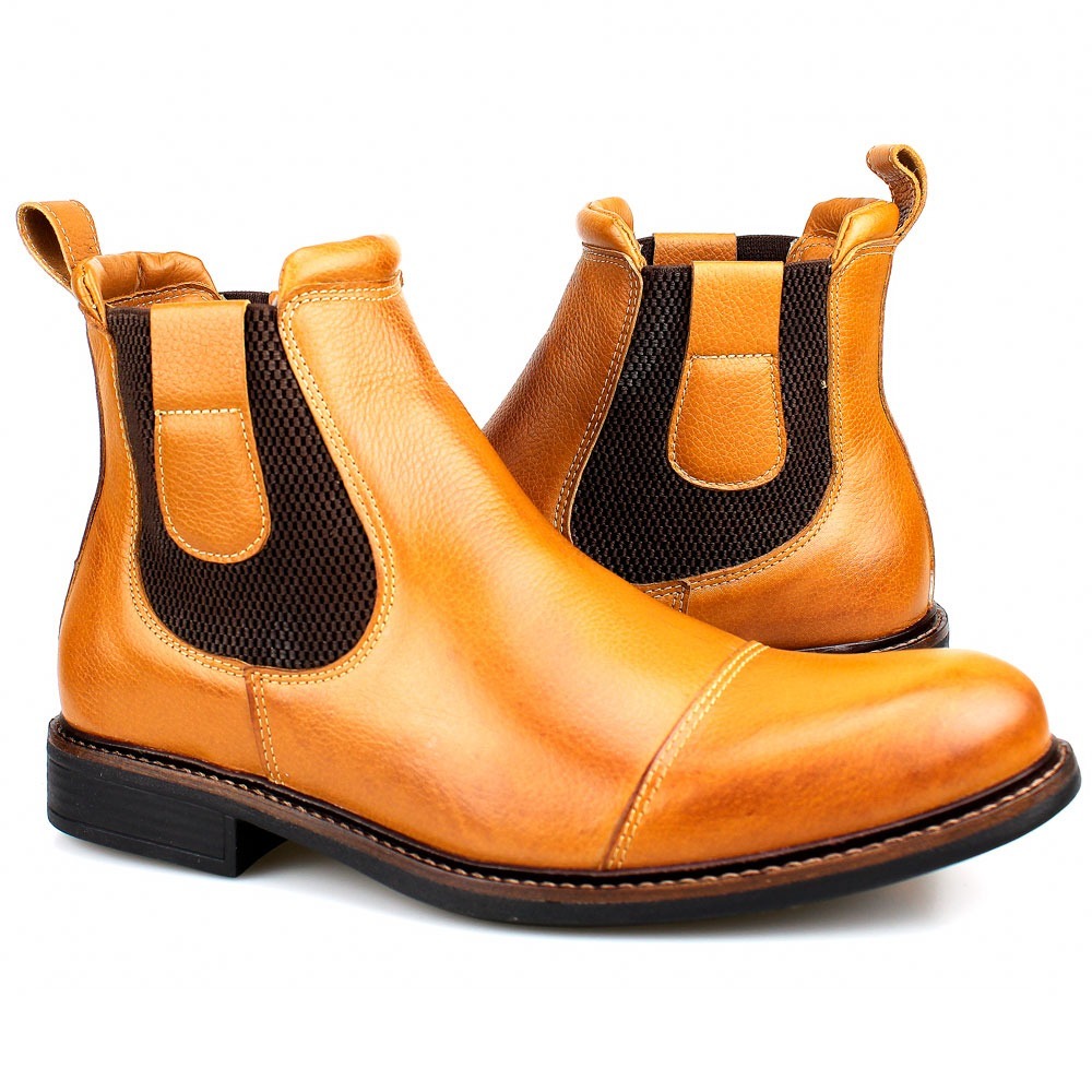Bota Botina Sapato Coturno Masculino Homem Em Couro Novo - R$ 179,00 em Mercado Livre