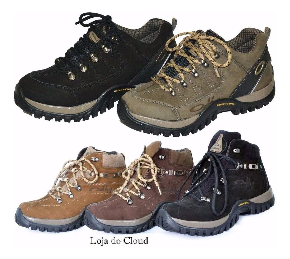 Bota Botinha Adventure Caminhada Oakley Original Couro - R$ 120,00 em Mercado Livre