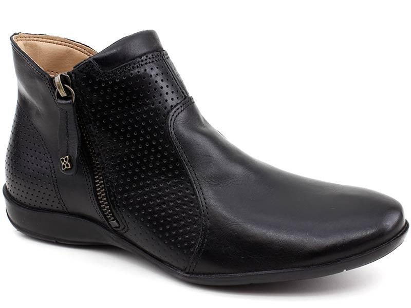Bota Cano Curto Perlatto F863 Couro Preto Loja Pixolé - R$ 159,90 em Mercado Livre