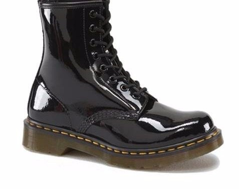 bota charol mujer