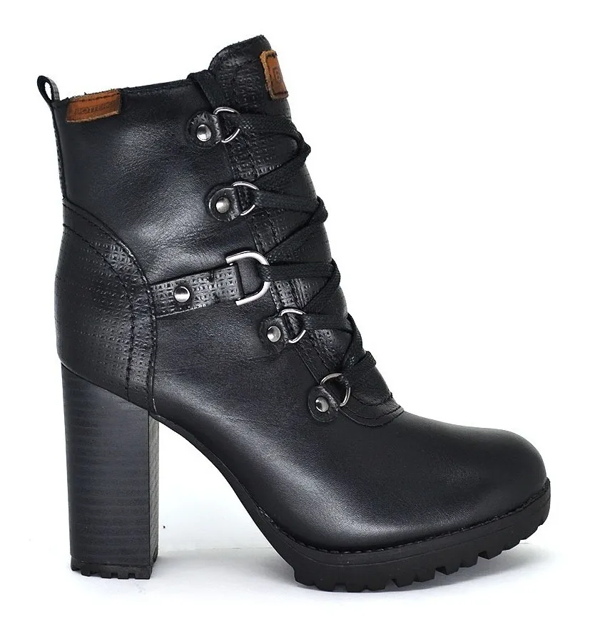 Celly Modas e Calçados | Bota Coturno Bottero 316802 Couro Salto Alto Ziper - R$ 269,99