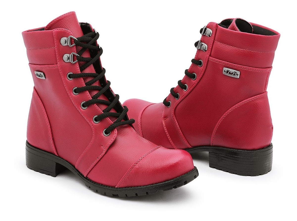 Bota Coturno Feminino Botinha Com Sola De Borracha - R$ 86,90 em Mercado Livre
