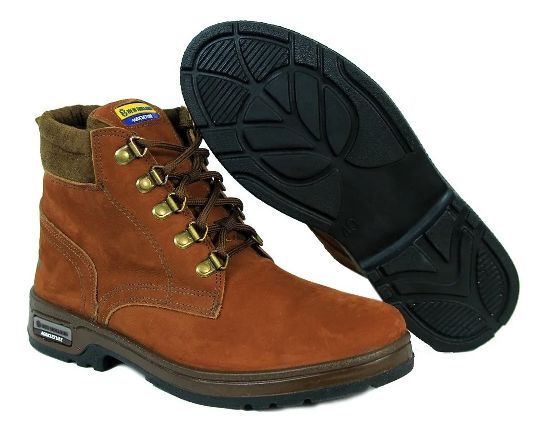 Shopping das Botinas | Bota Coturno New Holland Em Couro Marrom Original - Enh 2285 - R$ 202,93