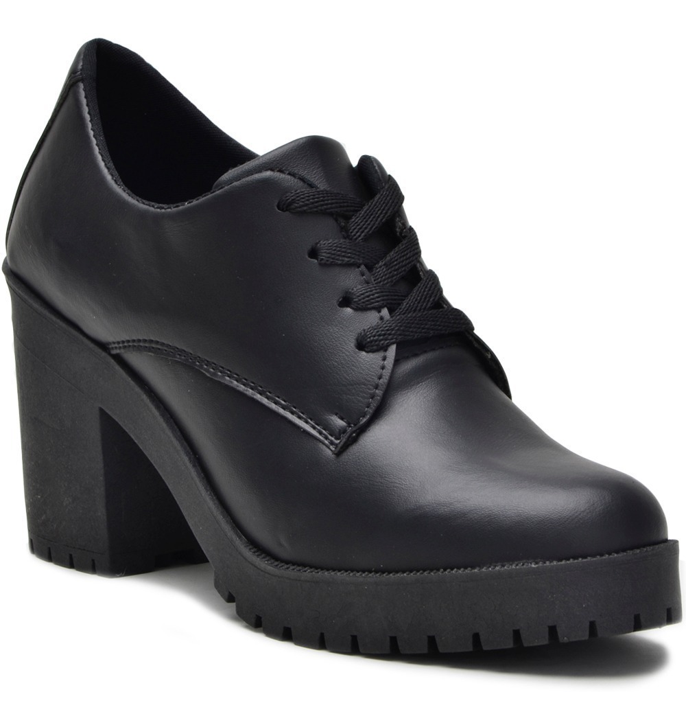 Bota Coturno Oxford Feminina Tratorada Excella - R$ 120,00 em Mercado Livre