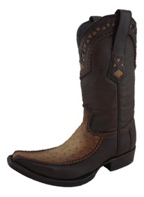 botas cuadra piel de avestruz