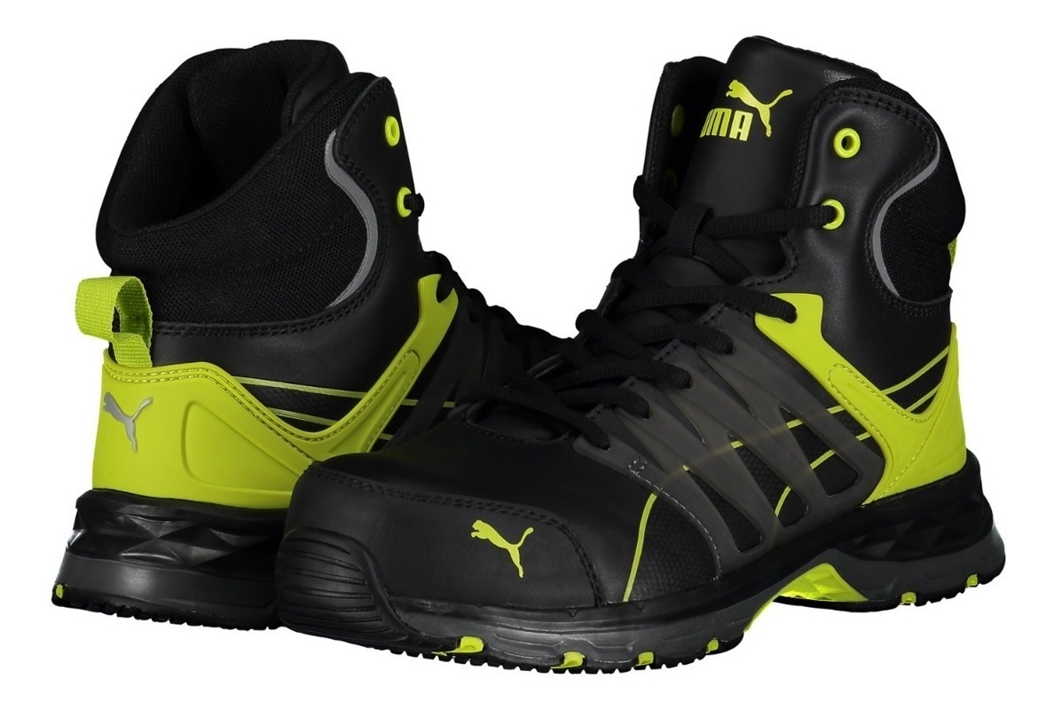Bota De Seguridad Puma P884 Para Hombre Negro/amarilo Bota De Seguridad Puma P884 Para Hombre Negro/amarilo