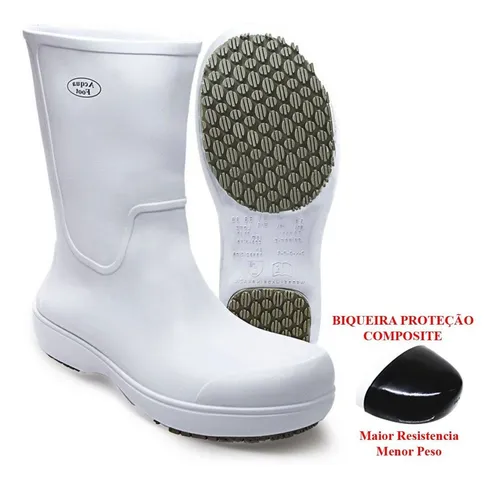 Imperio do Computador | Bota Epi Soft Works Bb86 C/ Bico De Composite E Solado Antiderrapante Branco - Liquidação - R$ 79,90