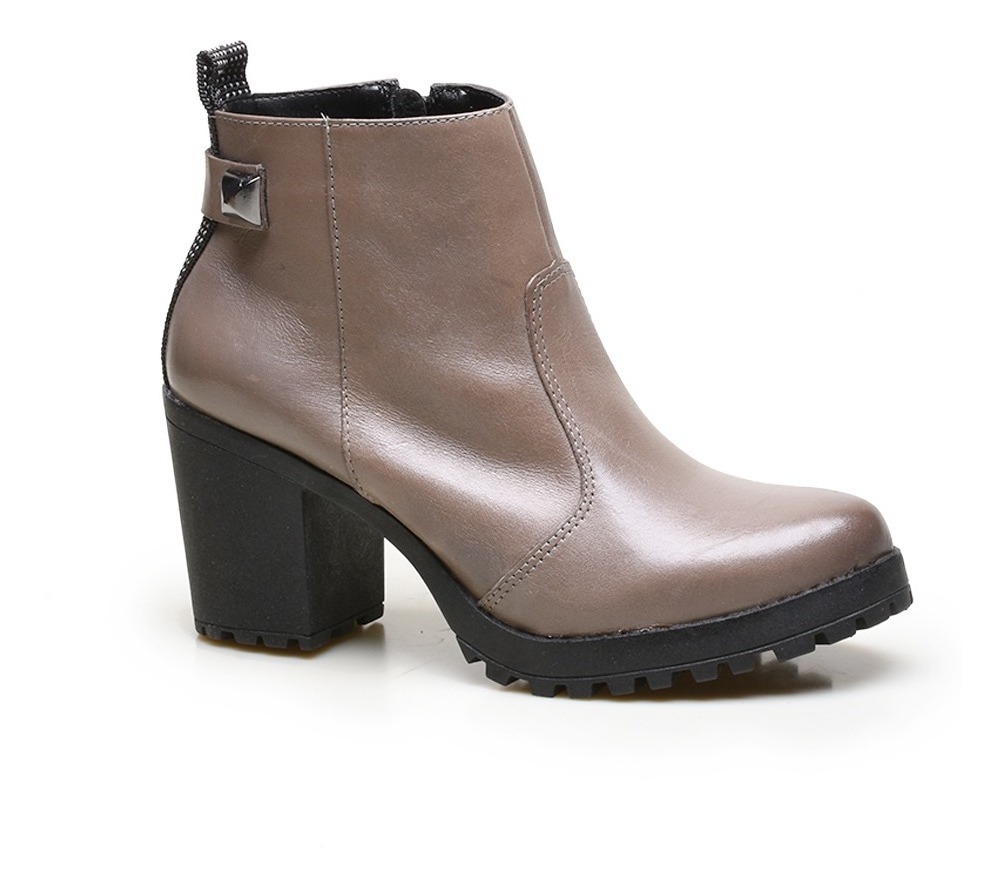 Bota Feminina Cano Curto Em Couro E Zíper Lateral Iods Pa - R$ 99,90 em Mercado Livre