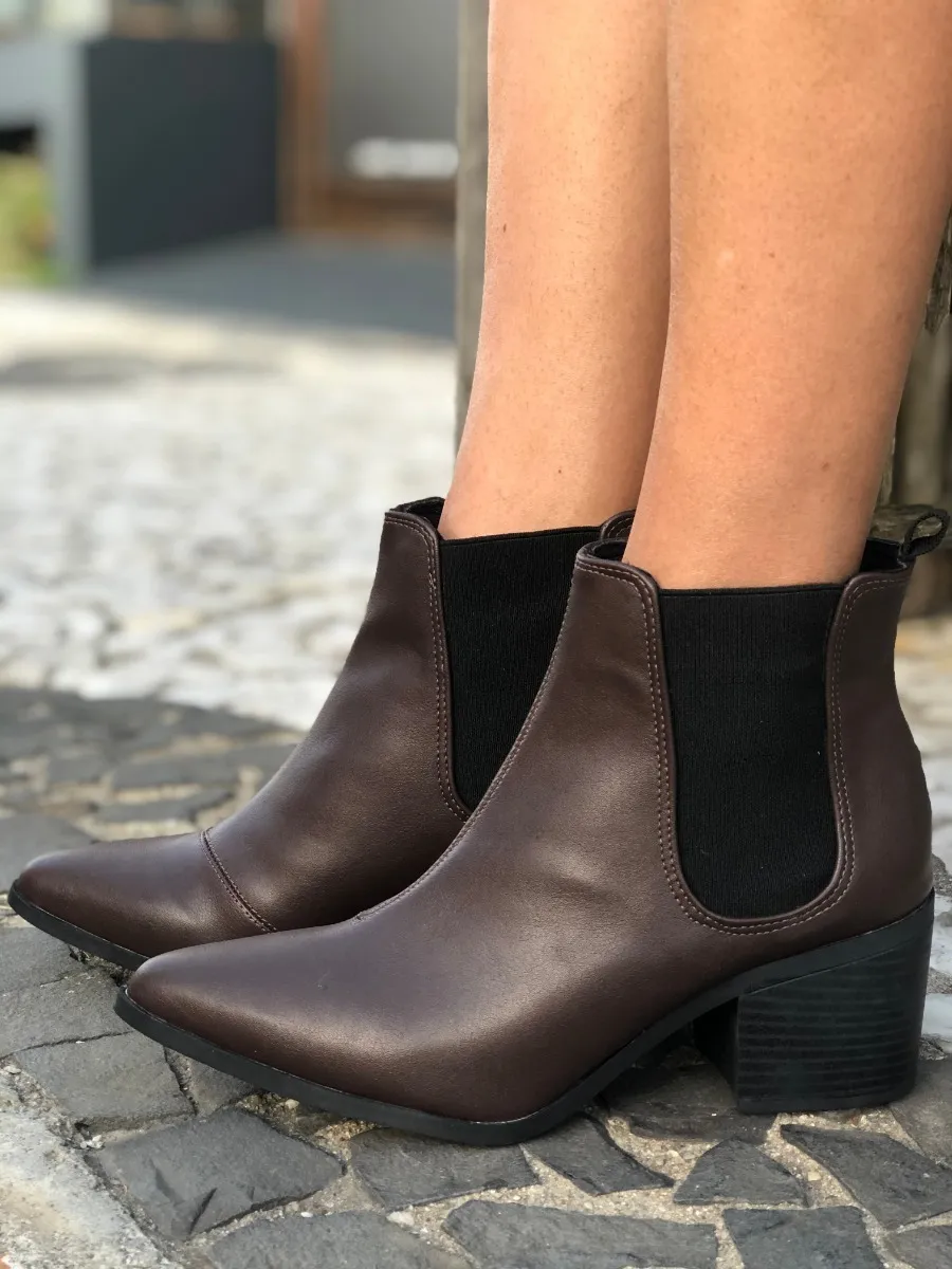 botas femininas cano curto marrom