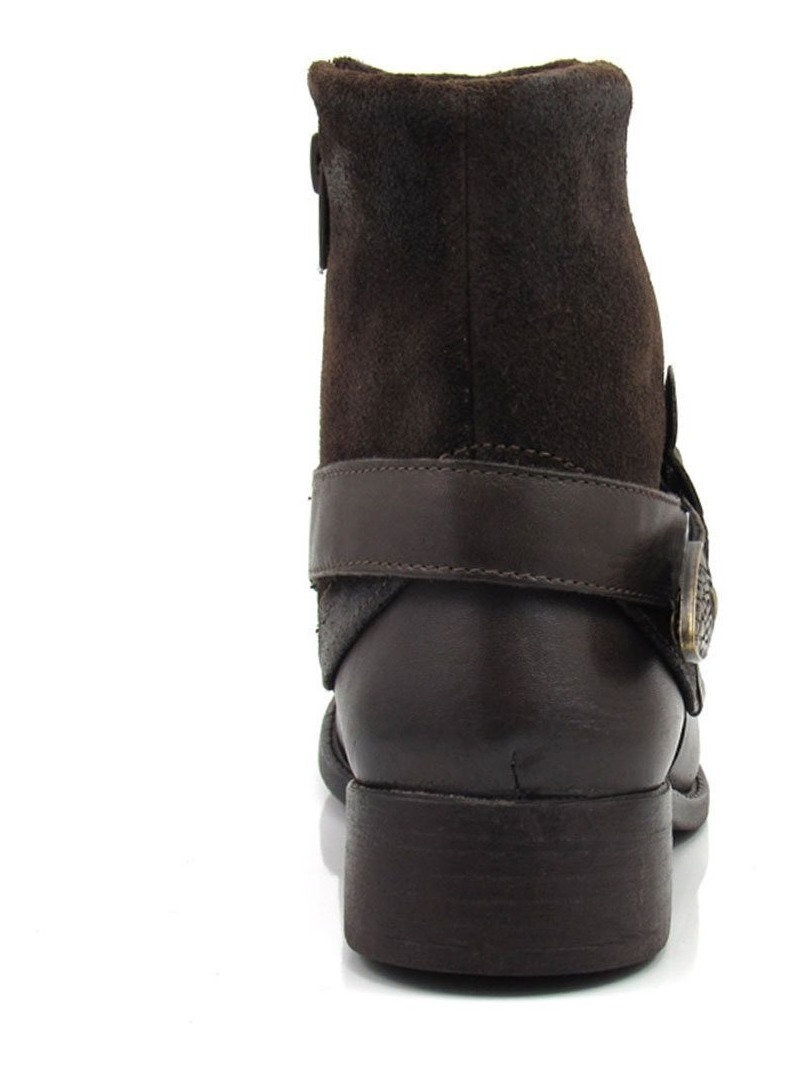 Bota Feminina Cano Curto Salto Montaria Crisdan 8677 Couro - R$ 149,94 em Mercado Livre