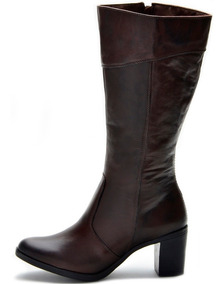 Bota Cano Longo Salto Alto Femininos Botas - Botas para Feminino Marrom escuro no Mercado Livre Brasil