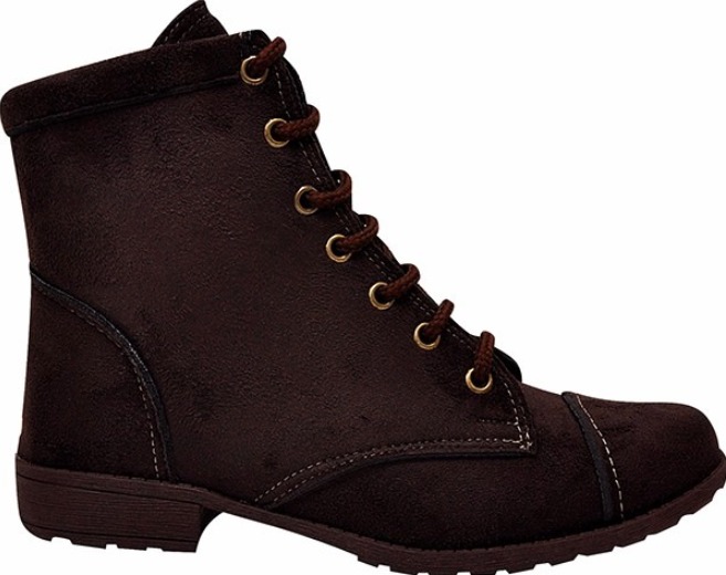 Bota Feminina Coturno Cano Baixo Marrom Super Promoção - R$ 59,99 em Mercado Livre