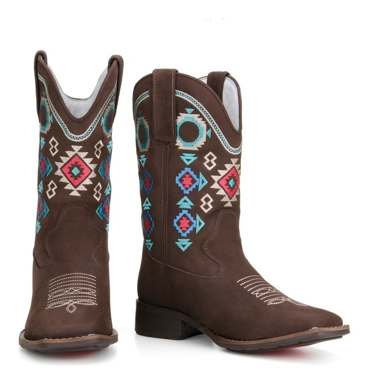 botas femininas country bico quadrado