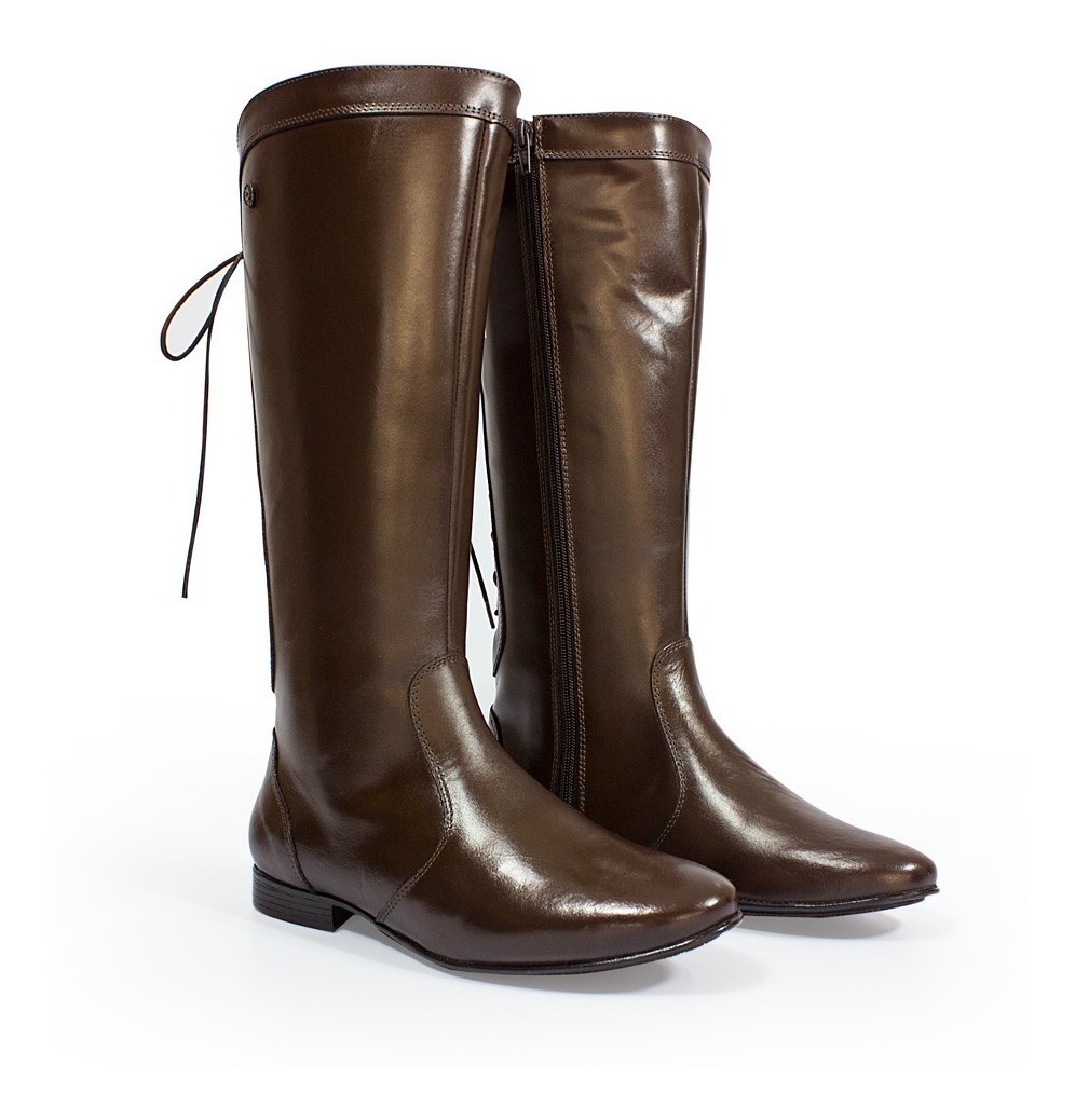 Bota Feminina Em Couro Legítimo Driggo`s /ba121 Modelo Fino - R$ 170,00 em Mercado Livre