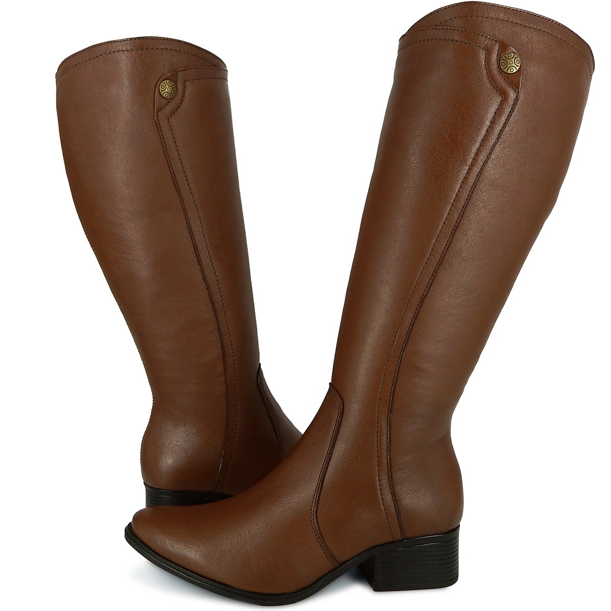 As Melhores Marcas De Botas Femininas Bota Feminina Montaria Couro Legítimo Inverno 2019 Artshoes - R$ 229,90