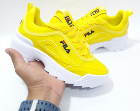 zapatillas fila color mostaza