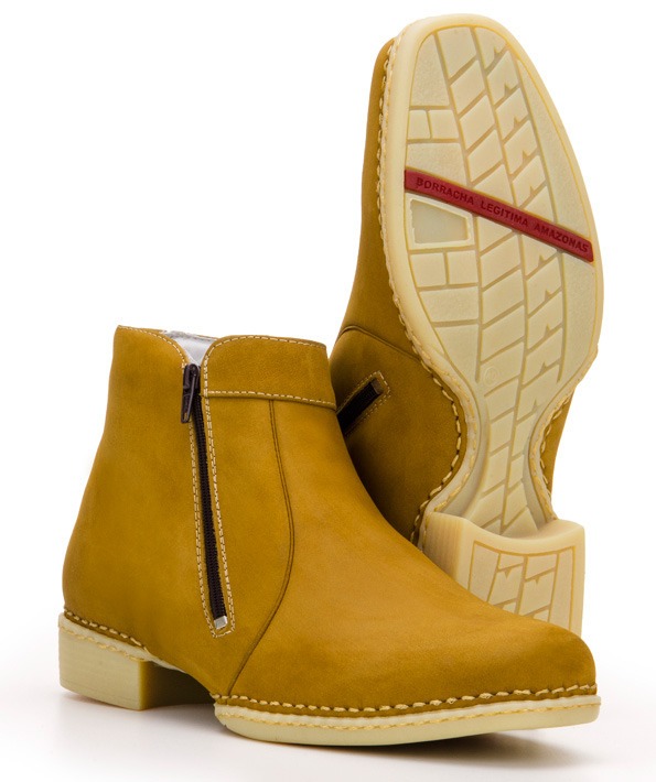 Bota Masculina Cano Curto Confortável Macia Couro 4country - R$ 170,90 em Mercado Livre
